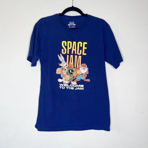 Space Jam A New Legacy Blue Short Sleeve Graphic Tee Sz Medium - Picture 1 of 4